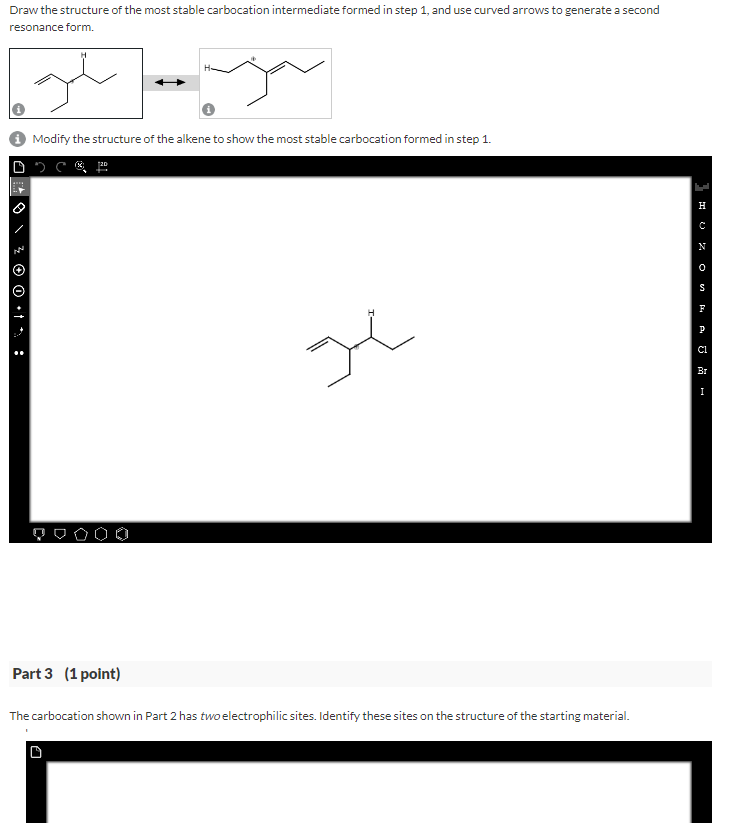 Solved Draw The Structure Of The Most Stable Carbocation | Chegg.com