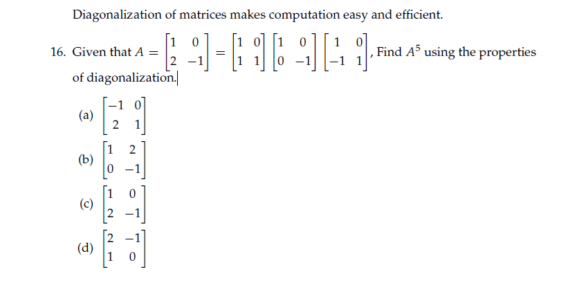 Solved Please Solve The Following Using Diagonalization. | Chegg.com