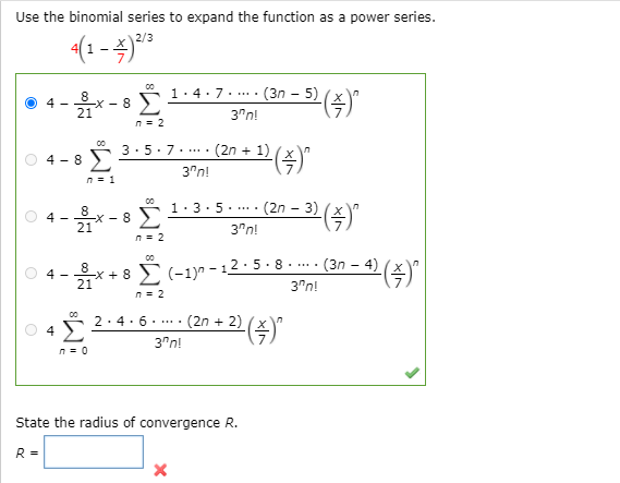 Solved Use the binomial series to expand the function as a | Chegg.com