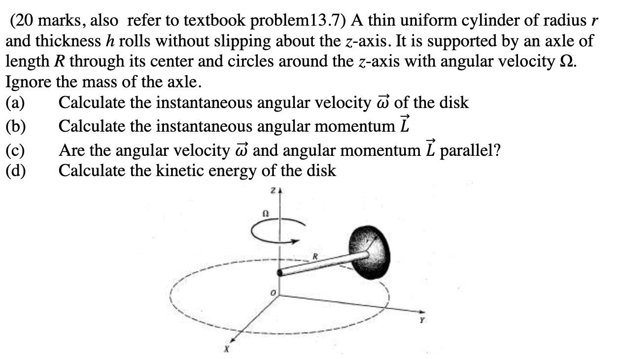 Solved 20 Marks Also Refer To Textbook Problem137 A Thin 7270