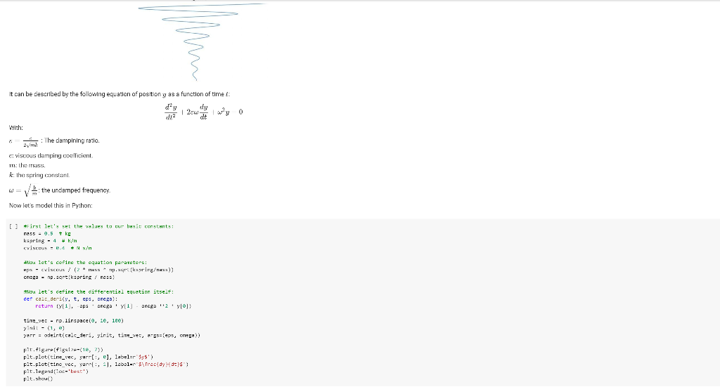 Solving a differential euqation in Python using | Chegg.com