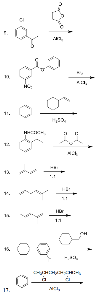 Solved 9. 10. 11. 12. 13. 14. 15. 16. 17. et مهمها NHCOCH3 | Chegg.com
