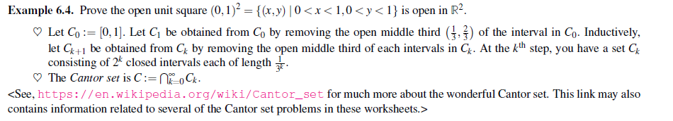 Solved Example 6.4. Prove the open unit square (0,1)2 = | Chegg.com