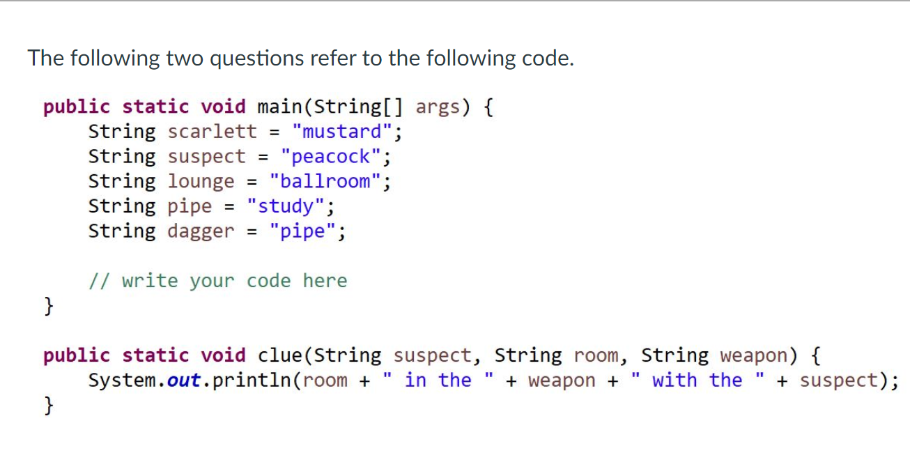Solved The following two questions refer to the following | Chegg.com