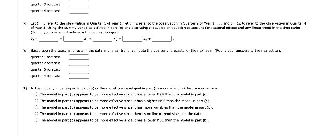 Solved (a) Construct a time series plot. What type of | Chegg.com