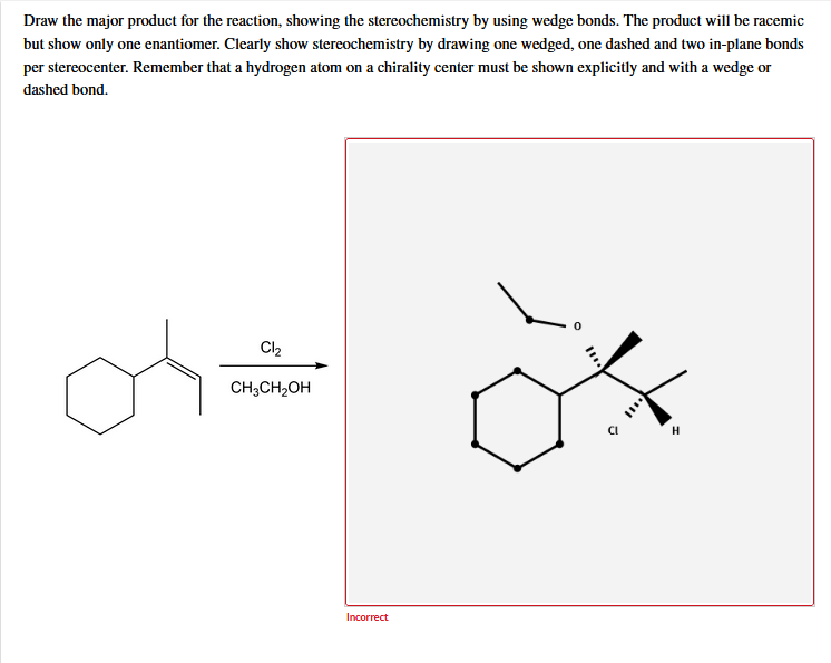 Solved Draw The Major Product For The Reaction, Showing T