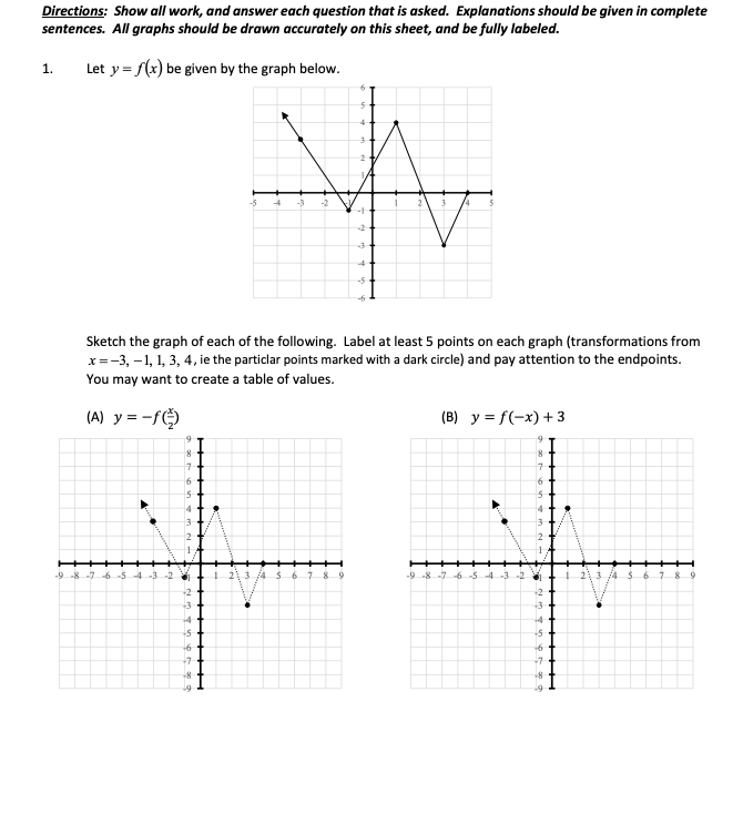 Solved Directions: Show all work, and answer each question | Chegg.com