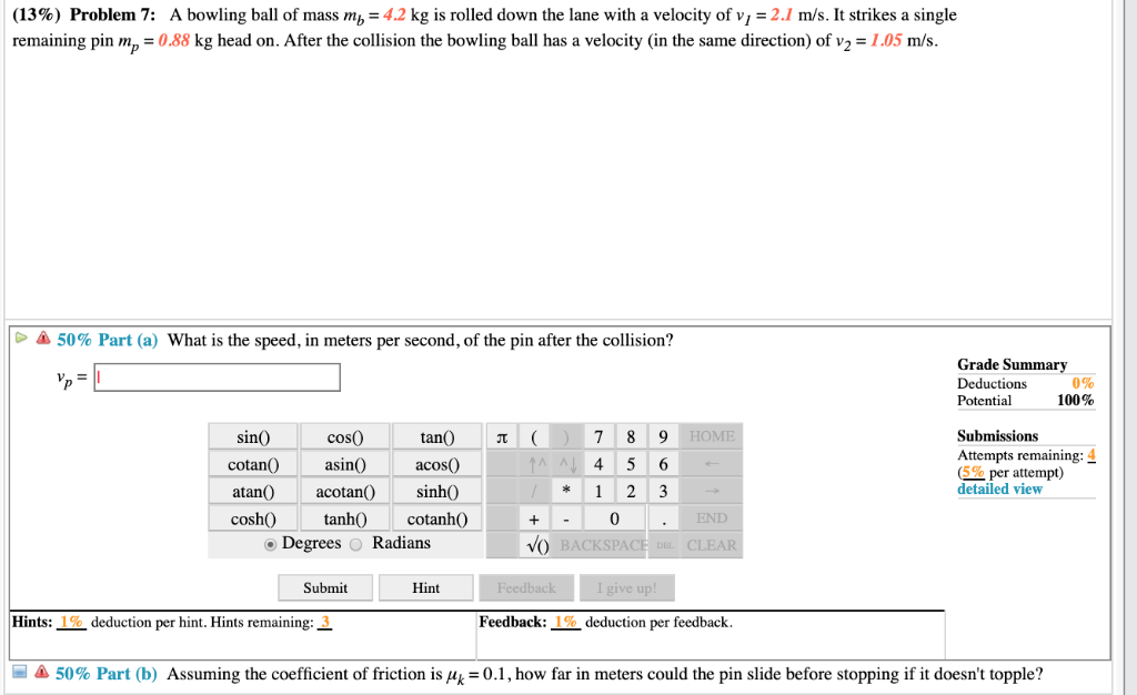 javascript array map Images High Quality Grahic Solved (13%) Problem 7: A bowling ball of mass mi, = 4.2 kg | Chegg.com