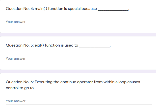 Solved Question No. 4: main() function is special because | Chegg.com