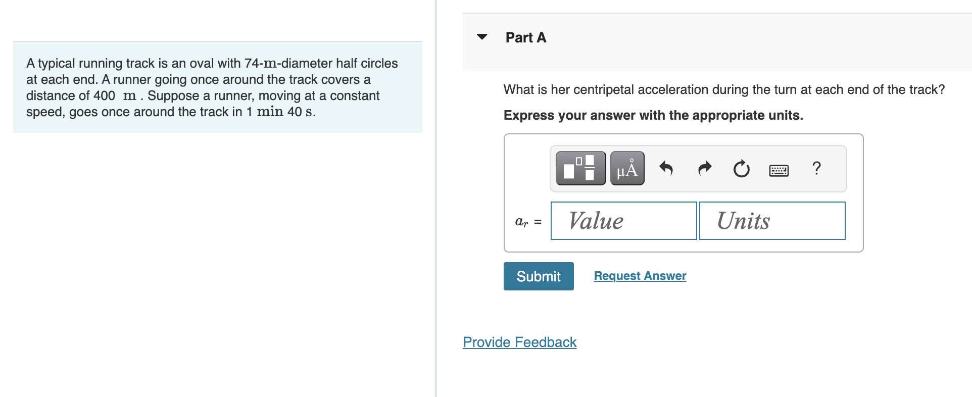 solved-a-typical-running-track-is-an-oval-with-74-m-diameter-chegg
