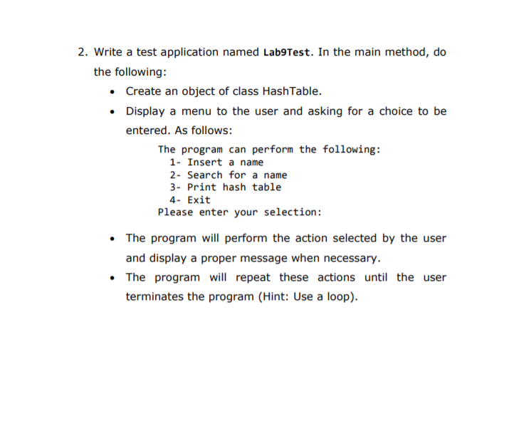 Solved Lab Exercise: You Need To Implement The Followings: | Chegg.com