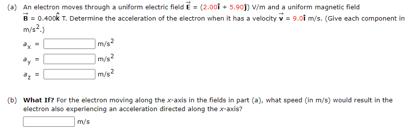 Solved (a) An Electron Moves Through A Uniform Electric | Chegg.com