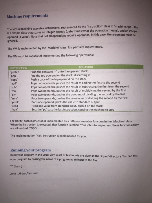 Solved Project: Virtual Machine In this assignment, you will | Chegg.com
