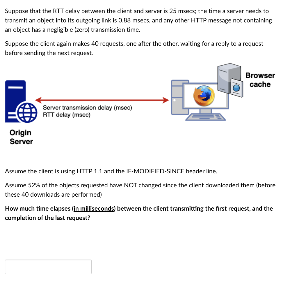 Solved Suppose that the RTT delay between the client and