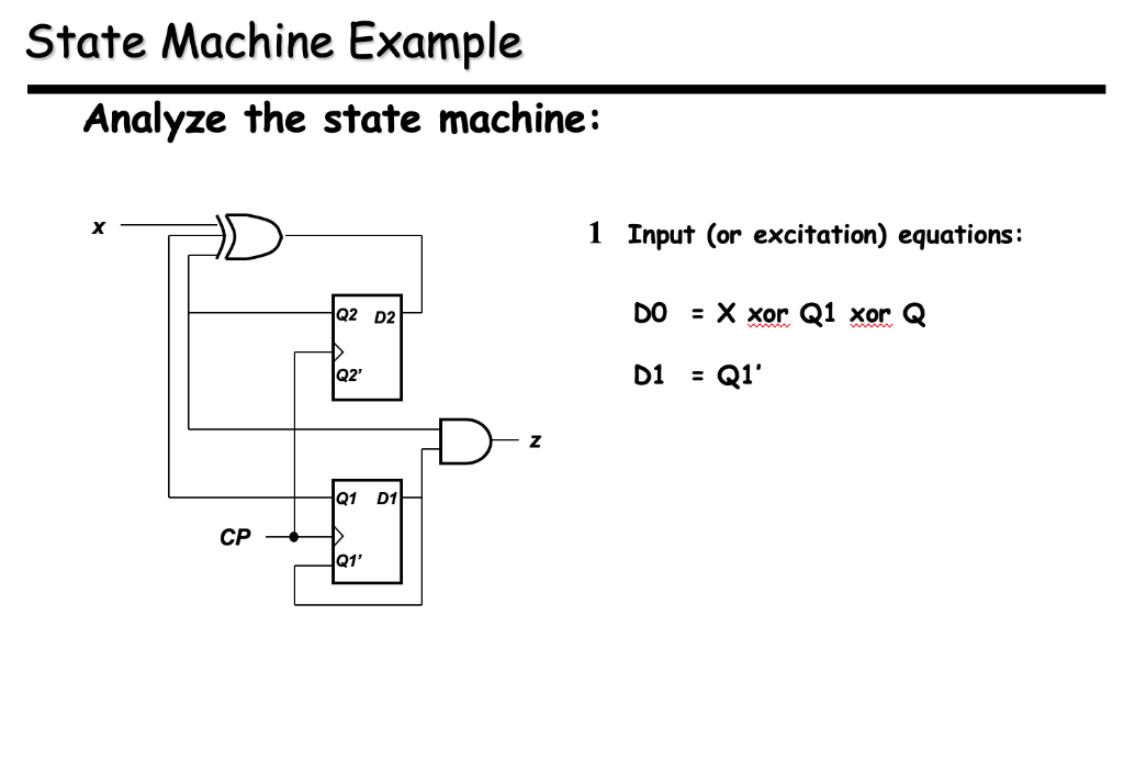 Solved State Machine Example Analyze the state machine: 1 | Chegg.com