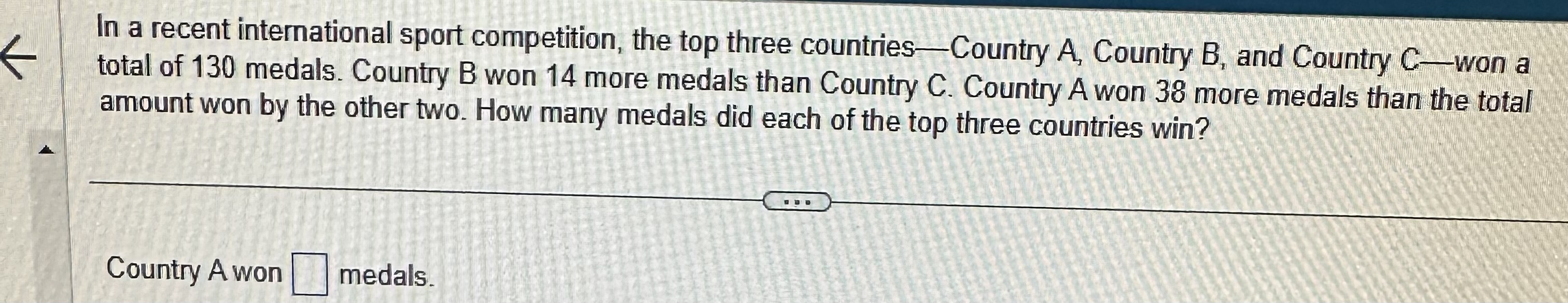 Solved In a recent international sport competition, the top | Chegg.com