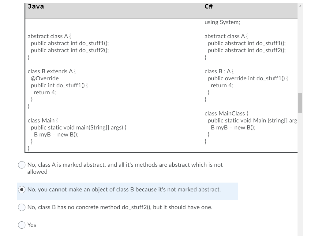 Solved Java C# using System; interface IA public void