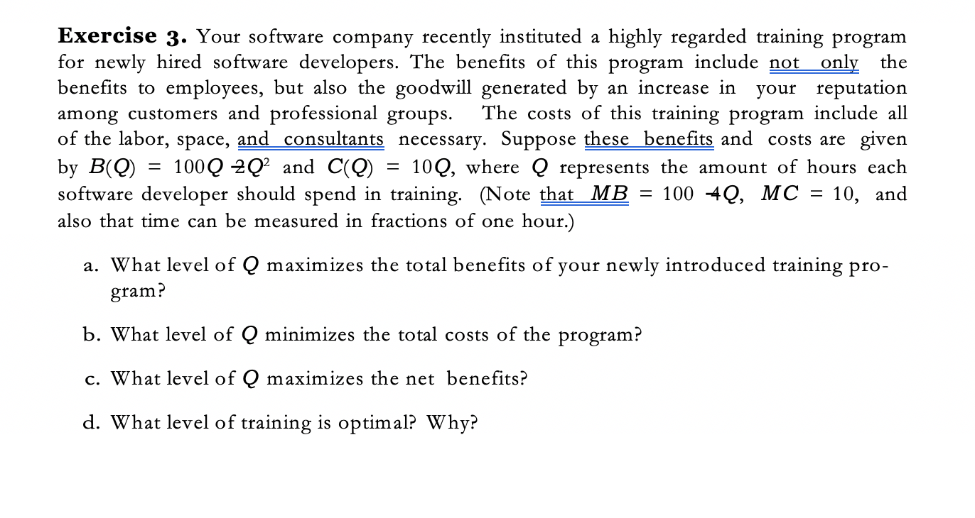 Exercise 3 Your Software Company Recently Instituted Chegg Com