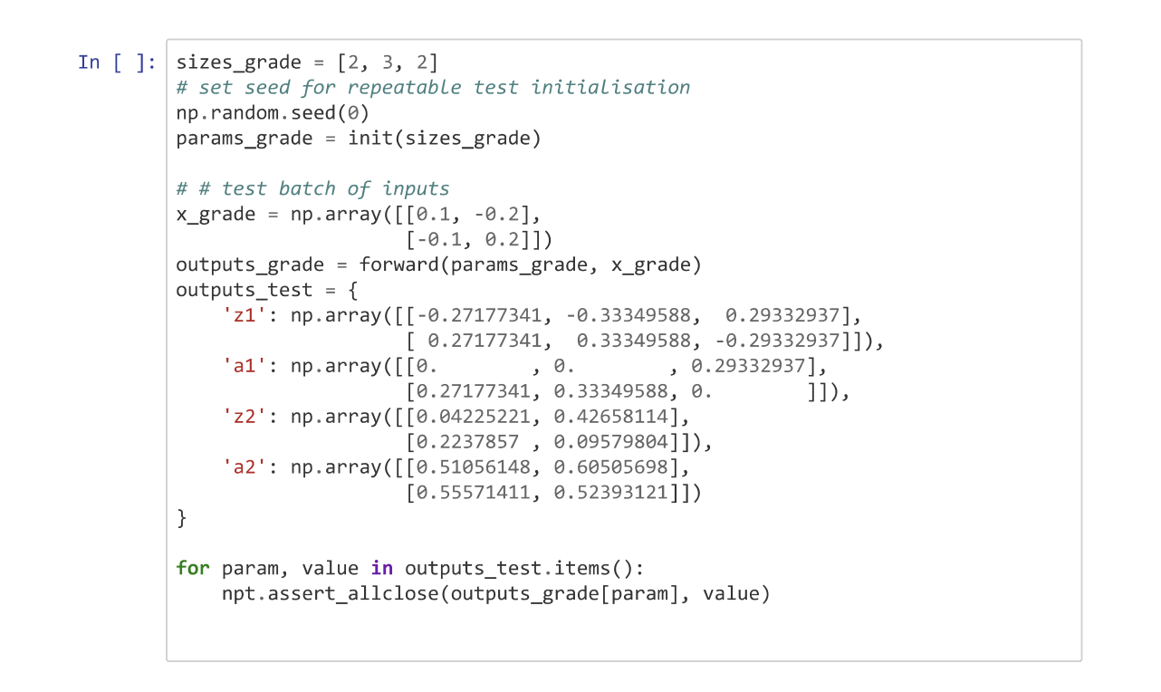 Task 3: Forward pass Here you will perform a forward | Chegg.com