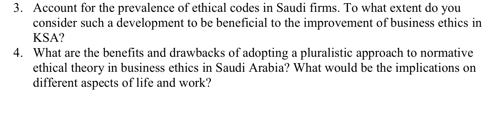Solved 3. Account for the prevalence of ethical codes in | Chegg.com