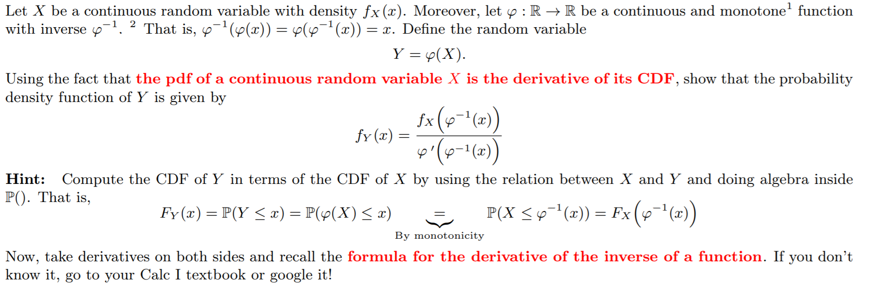 Solved Let X Be A Continuous Random Variable With Density Chegg Com