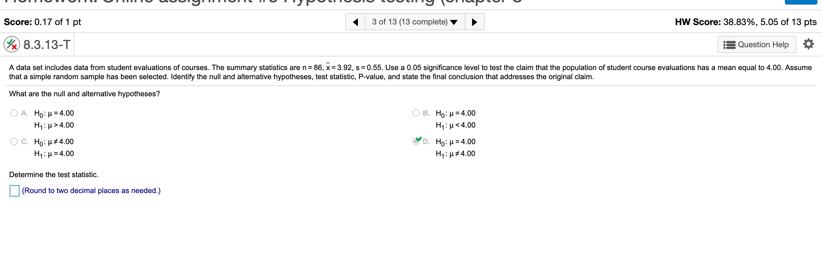 Solved Isi11i 11 Doli Couplul Score 0 17 Of 1 Pt 3 Of 13 Chegg Com