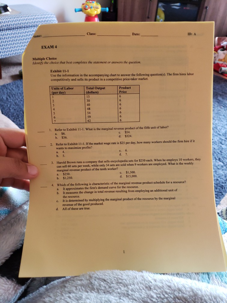 FM TH MMMM Date: ID: 4 A Name: VI Solved: Mult Class: EXAM ...