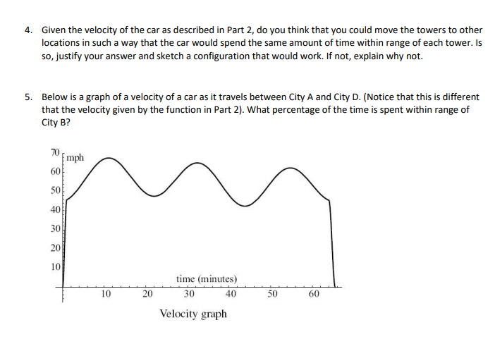 Solved Cell Phones Problem A car is traveling on a straight | Chegg.com