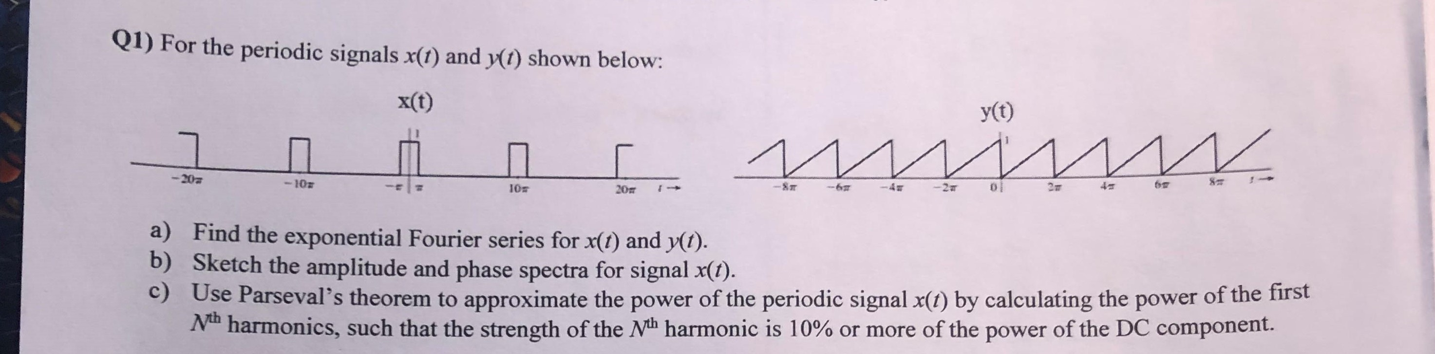 Solved Signal And System Homework Question(Linear Systems | Chegg.com