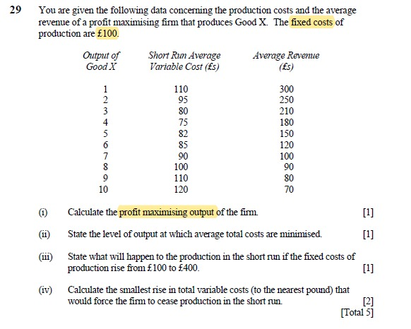 Solved 29 You are given the following data concerning the | Chegg.com