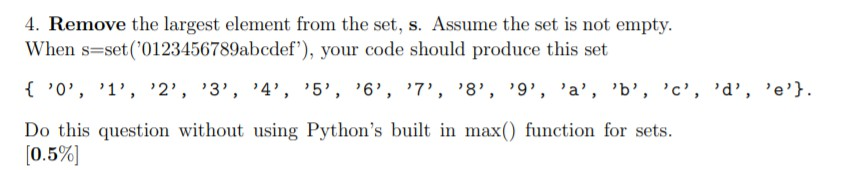 Solved Python : def remove(x): | Chegg.com