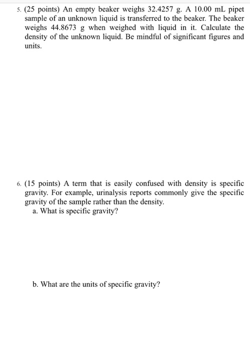 Solved Prelab for Lab 2 Density of Isopropyl alcohol 1.