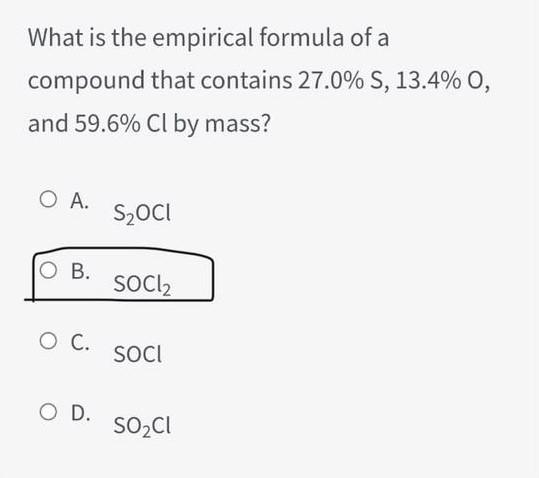 Solved What is the empirical formula of a compound that | Chegg.com