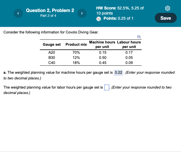 Solved Question 2, Problem 2 HW Score: 52.5%,5.25 Of Part 2 | Chegg.com