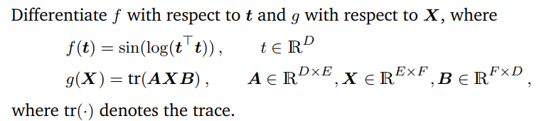 Solved Differentiate f with respect to t and g with respect | Chegg.com