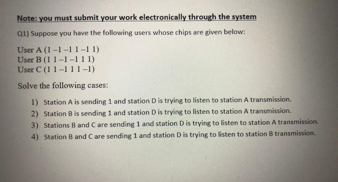 Solved Note: you must submit your work electronically | Chegg.com