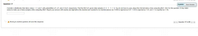 Solved Consider a distribution that takes values -1,0 and 1 | Chegg.com