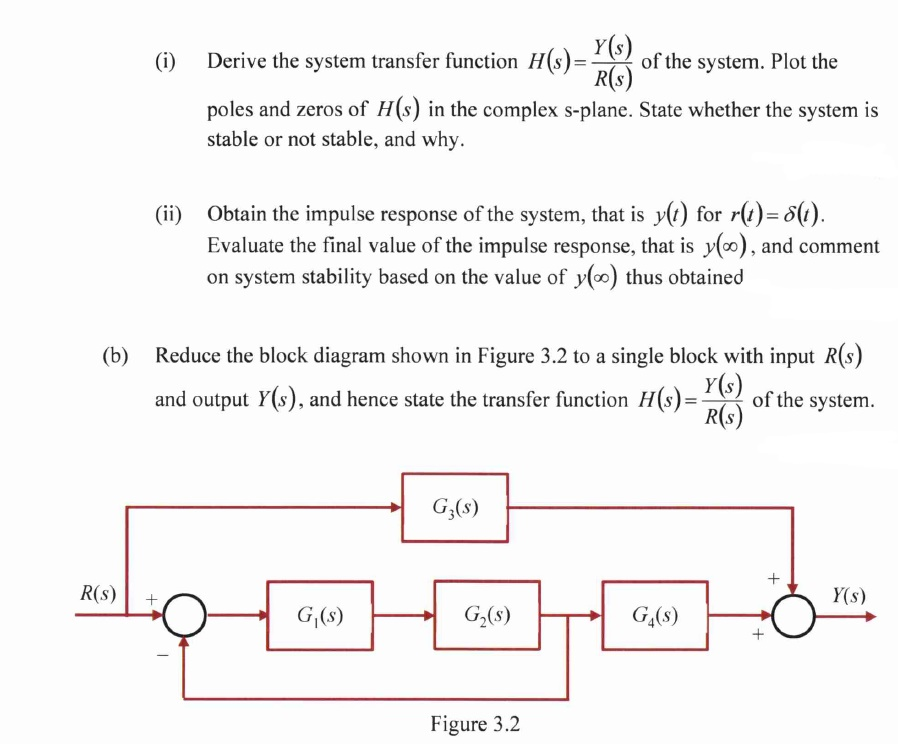 Solved (a) Consider the block diagram shown in Figure 3.1, | Chegg.com