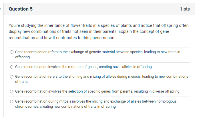 Solved You're studying the inheritance of flower traits in a | Chegg.com