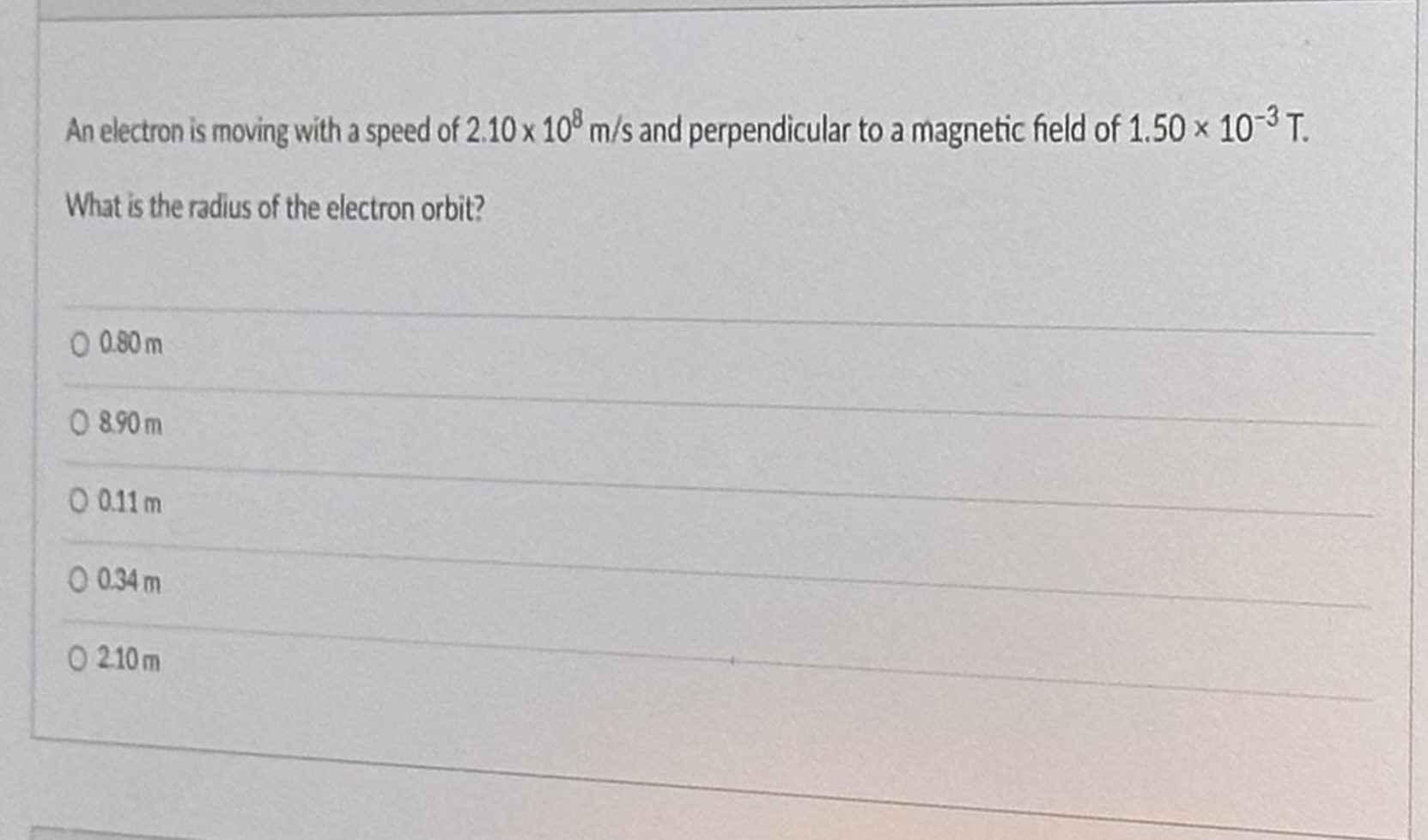 Solved An electron is moving with a speed of 2.10×108 m/s | Chegg.com
