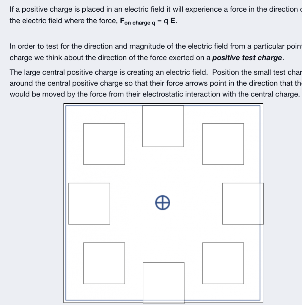 Solved If a positive charge is placed in an electric field