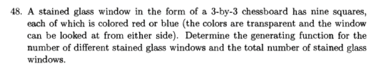Solved 48. A stained glass window in the form of a 3-by-3 | Chegg.com