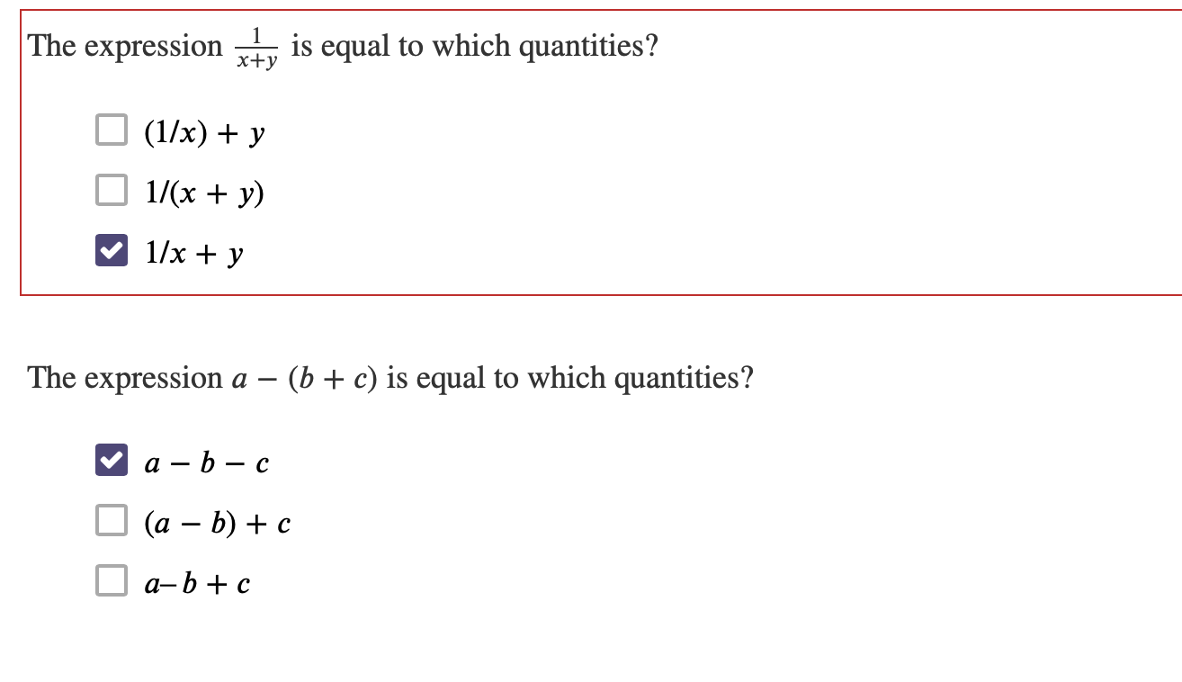 Solved |The expression is equal which quantities? (1/x)y | Chegg.com