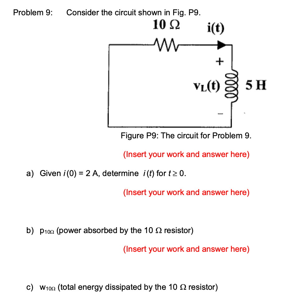 Solved Problem 9: , ﻿Consider the circuit shown in Fig. | Chegg.com