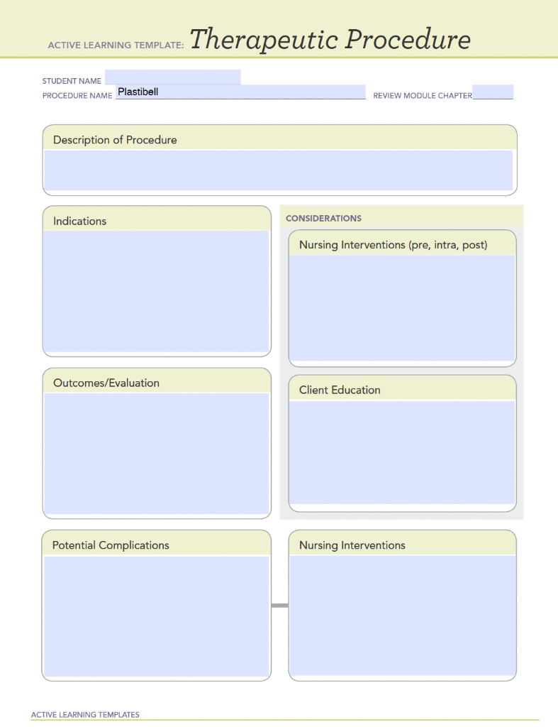 Solved ACTIVE LEARNING TEMPLATE: Therapeutic Procedure | Chegg.com