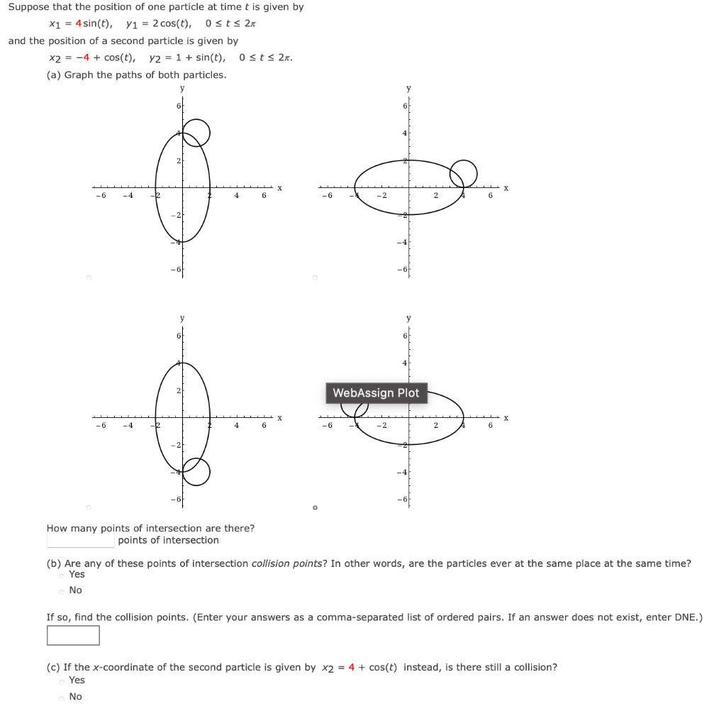 Solved Suppose that the position of one particle at time t | Chegg.com