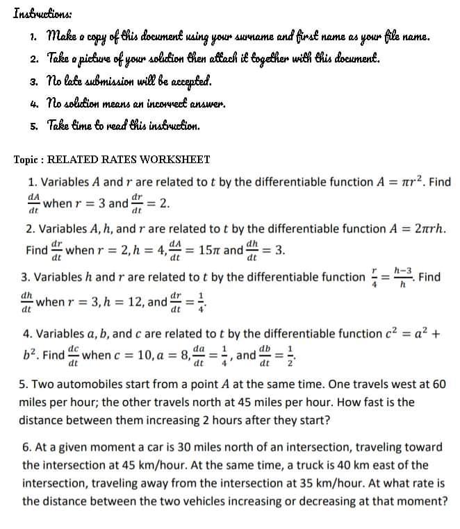 Solved Mame. Insbructions: 1. Make a copy of this document | Chegg.com