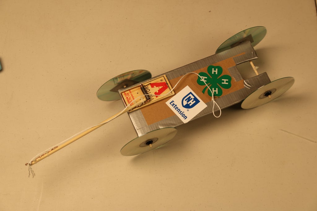 Solved Made a mousetrap car using standard size cd's for the | Chegg.com