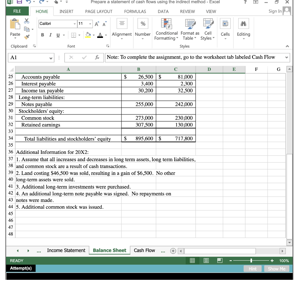 Solved Prepare a statement of cash flows using the | Chegg.com