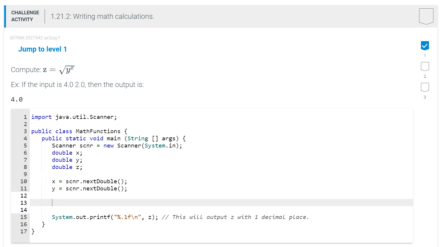 Solved CHALLENGE ACTIVITY 1.21.2: Writing math calculations. | Chegg.com